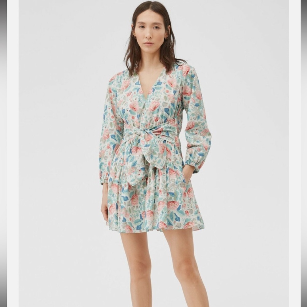 Rebecca Taylor Pastel Floral Long Sleeve Dress